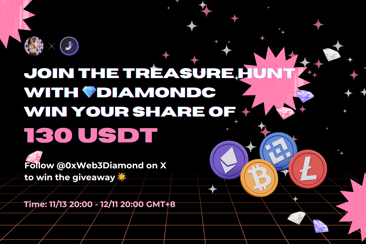 💎Join the DiamondC x Joinly Treasure Hunt — Win Your Share of 130 USDT!